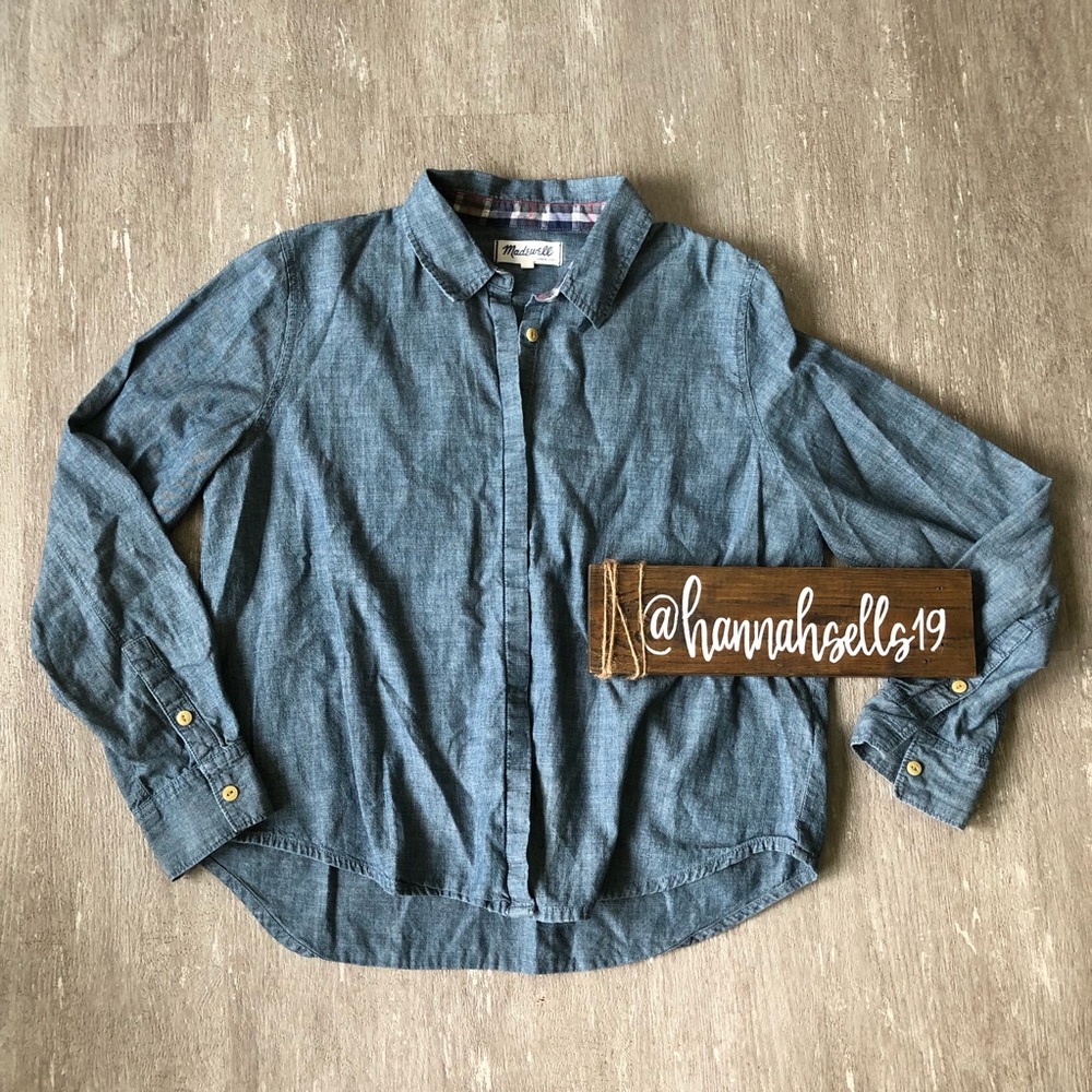 Madewell Chambray Shirt Size Medium
